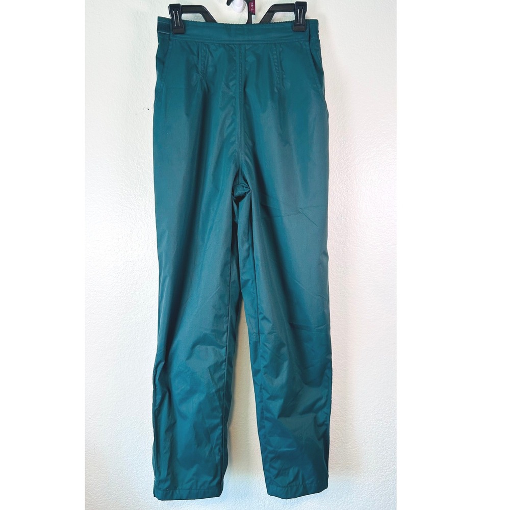Sunice Rain Pants SZ M Green Gorpcore Hiking Waterproof Windbreaker Style 535100